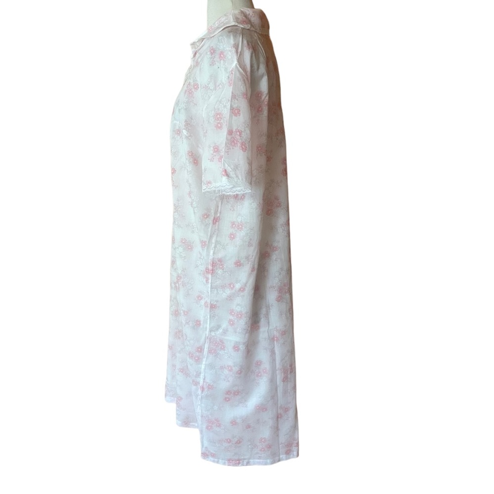 Vintage Floral, Light Cotton Blend Nightgown - Picture 3 of 4
